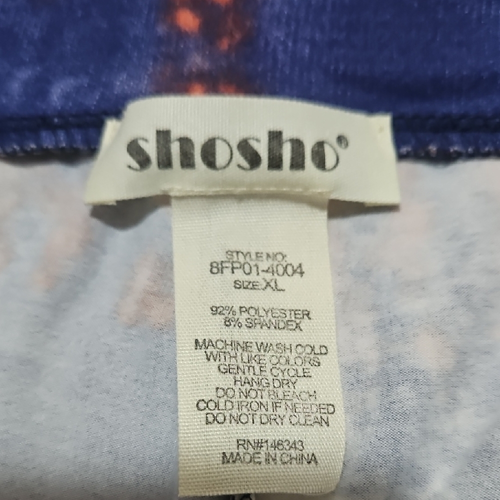 Shosho Tie-Dye Flared Pants - Blue and Orange - Picture 2 of 2